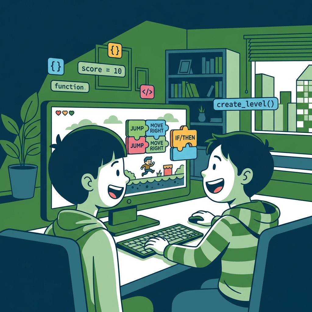 Ilustración de desarrollo de videojuegos